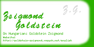 zsigmond goldstein business card